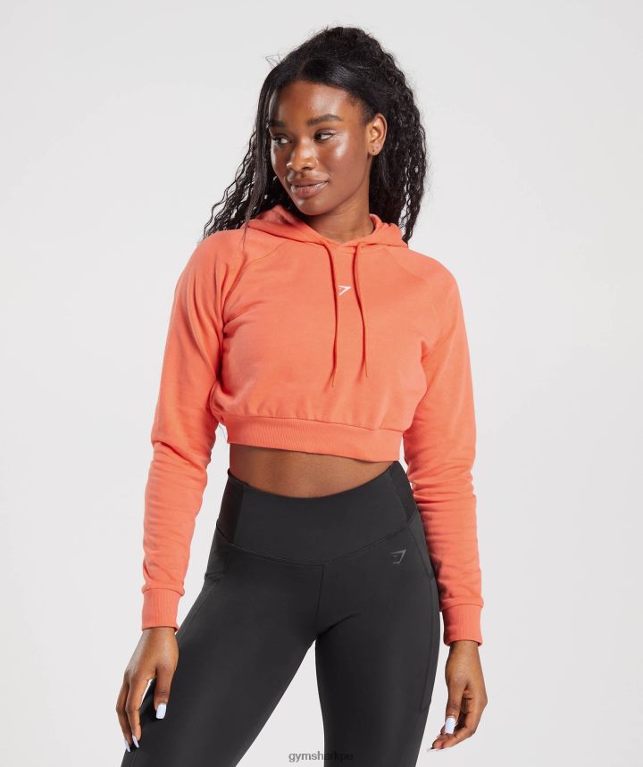 Gymsharksudadera corta de entrenamiento mujer naranja aeroespacial PFTJ2N406 ropa