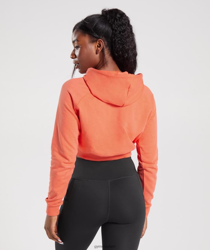Gymsharksudadera corta de entrenamiento mujer naranja aeroespacial PFTJ2N406 ropa