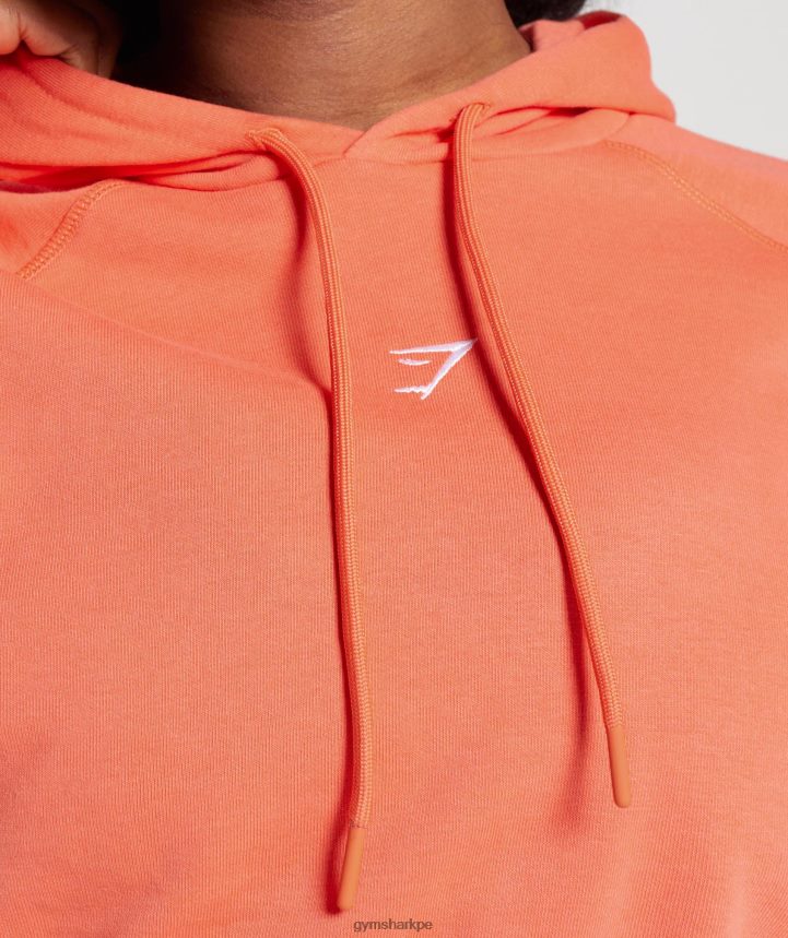 Gymsharksudadera corta de entrenamiento mujer naranja aeroespacial PFTJ2N406 ropa