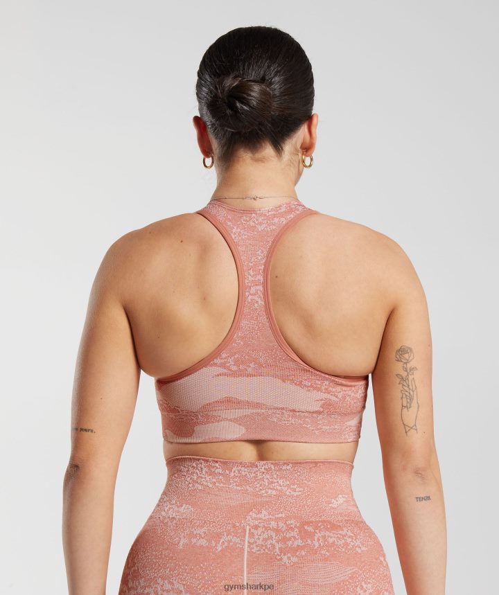 GymsharkSujetador deportivo Adapt Camo sin costuras mujer rosa brumoso-rosa brumoso PFTJ2N139 ropa