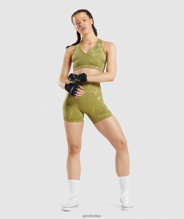 GymsharkSujetador deportivo Adapt Camo sin costuras mujer sabana | grifo verde PFTJ2N193 ropa