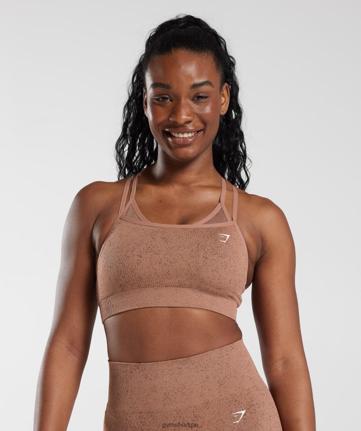 GymsharkSujetador deportivo adapt fleck sin costuras mujer arenisca marrón PFTJ2N183 ropa