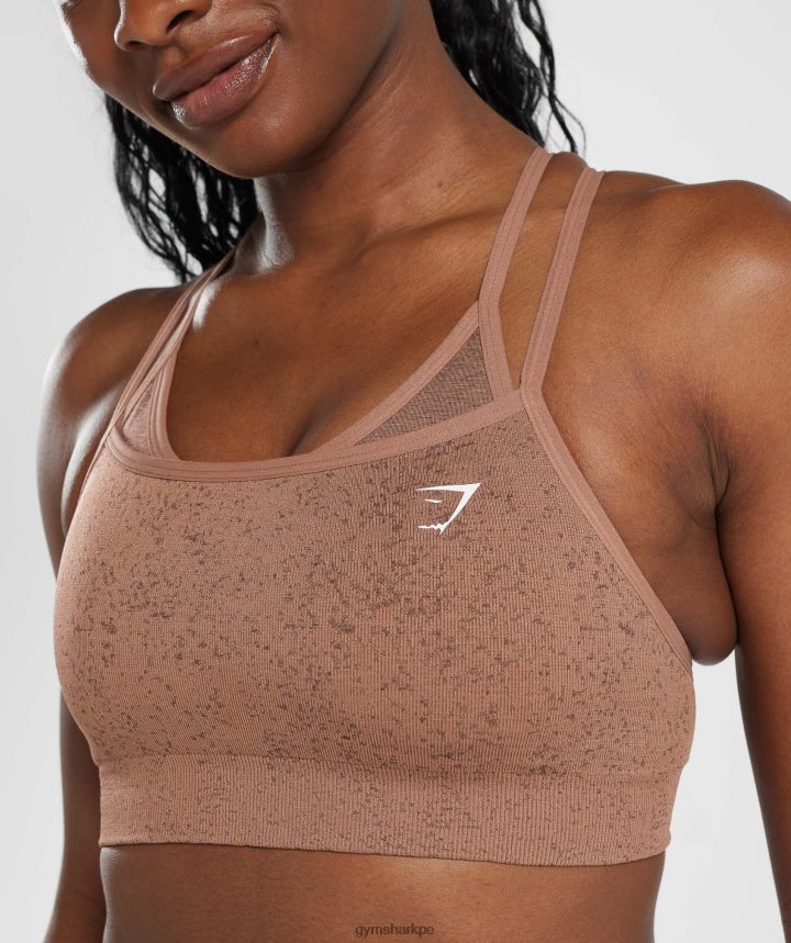 GymsharkSujetador deportivo adapt fleck sin costuras mujer arenisca marrón PFTJ2N183 ropa