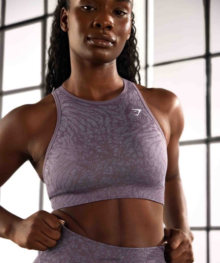 GymsharkSujetador deportivo sin costuras Adapt Animal mujer salvaje | almizcle lila PFTJ2N188 ropa