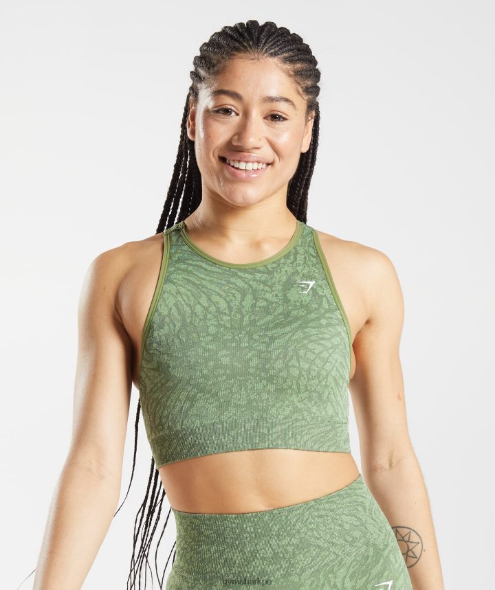 GymsharkSujetador deportivo sin costuras Adapt Animal mujer salvaje | iguana verde PFTJ2N203 ropa
