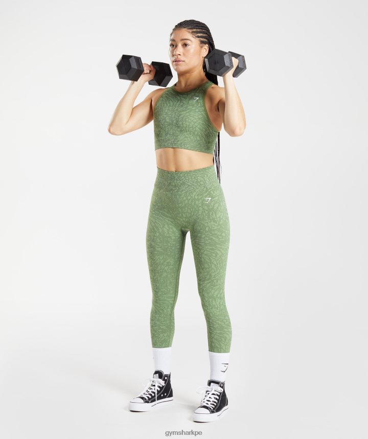 GymsharkSujetador deportivo sin costuras Adapt Animal mujer salvaje | iguana verde PFTJ2N203 ropa