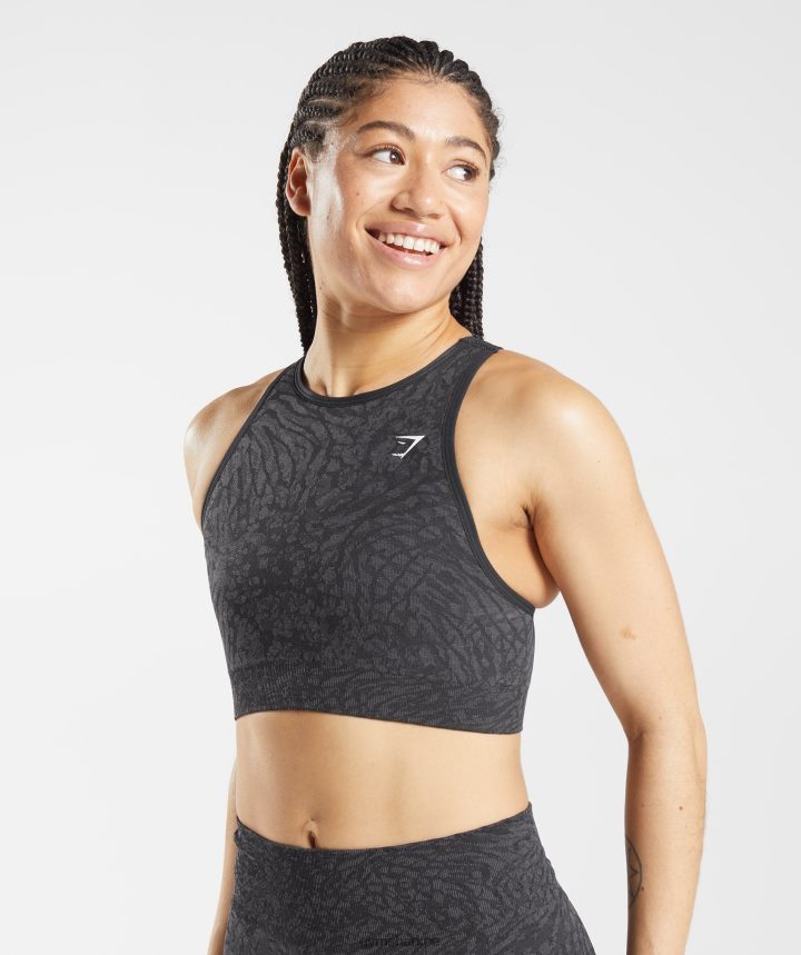 GymsharkSujetador deportivo sin costuras Adapt Animal mujer salvaje | negro PFTJ2N214 ropa