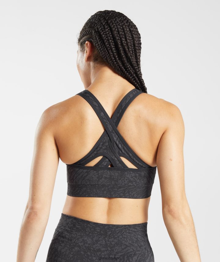 GymsharkSujetador deportivo sin costuras Adapt Animal mujer salvaje | negro PFTJ2N214 ropa