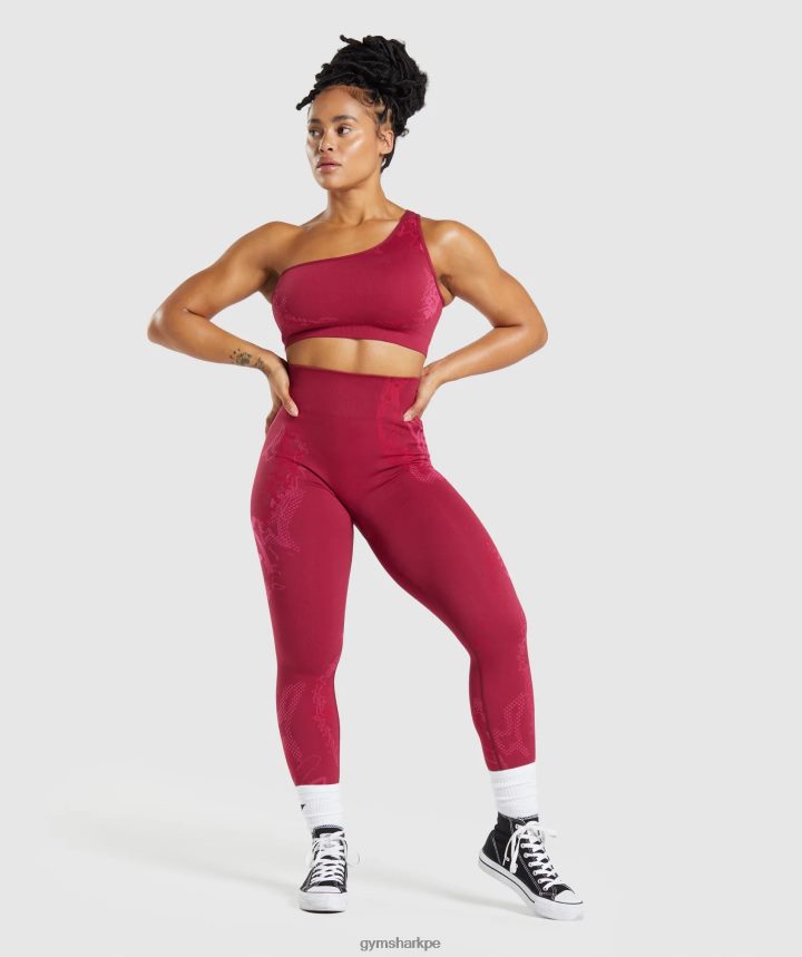 GymsharkSujetador deportivo wtflex sin costuras con un solo hombro mujer rosa grosella/fucsia fluo/rosa magenta PFTJ2N213 ropa