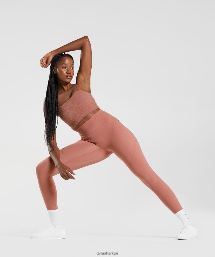 Gymsharkbandeau de punto con pestañas whitney mujer cañón rojo PFTJ2N166 ropa