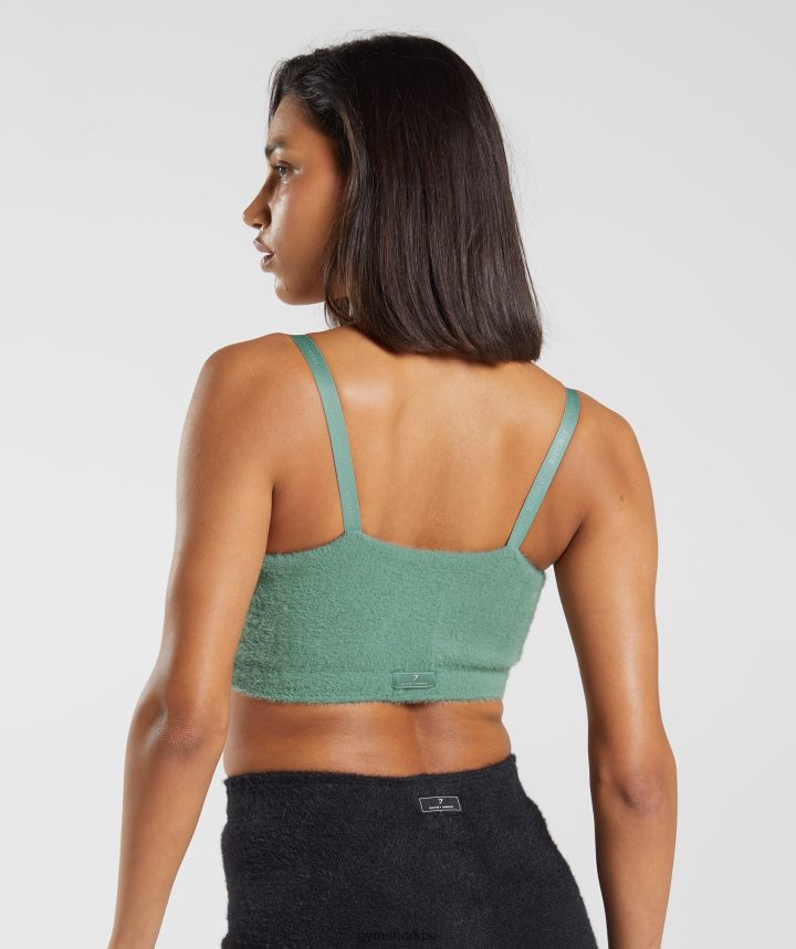 Gymsharkbandeau de punto con pestañas whitney mujer hoja verde PFTJ2N144 ropa