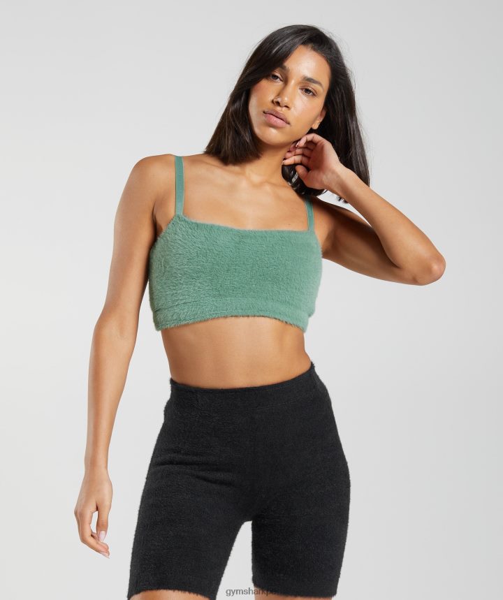 Gymsharkbandeau de punto con pestañas whitney mujer hoja verde PFTJ2N144 ropa