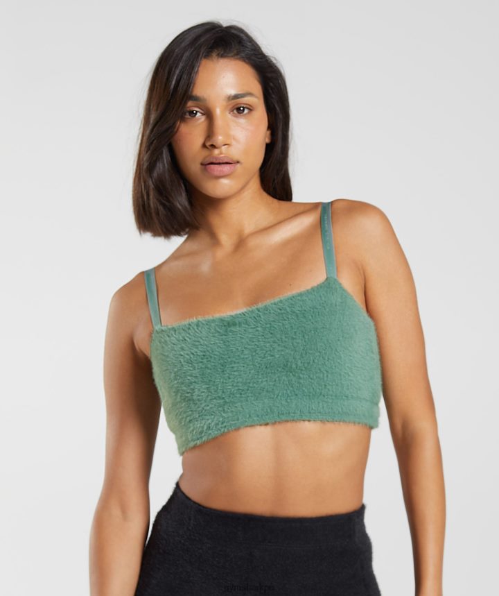 Gymsharkbandeau de punto con pestañas whitney mujer hoja verde PFTJ2N144 ropa