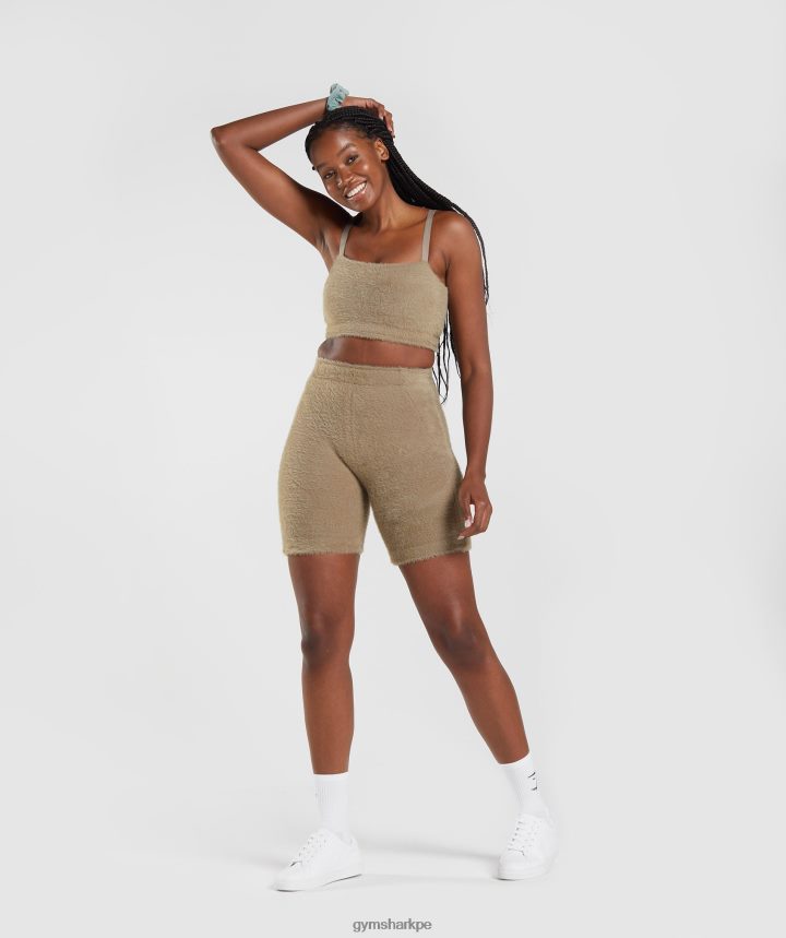 Gymsharkbandeau de punto con pestañas whitney mujer marrón cemento PFTJ2N163 ropa
