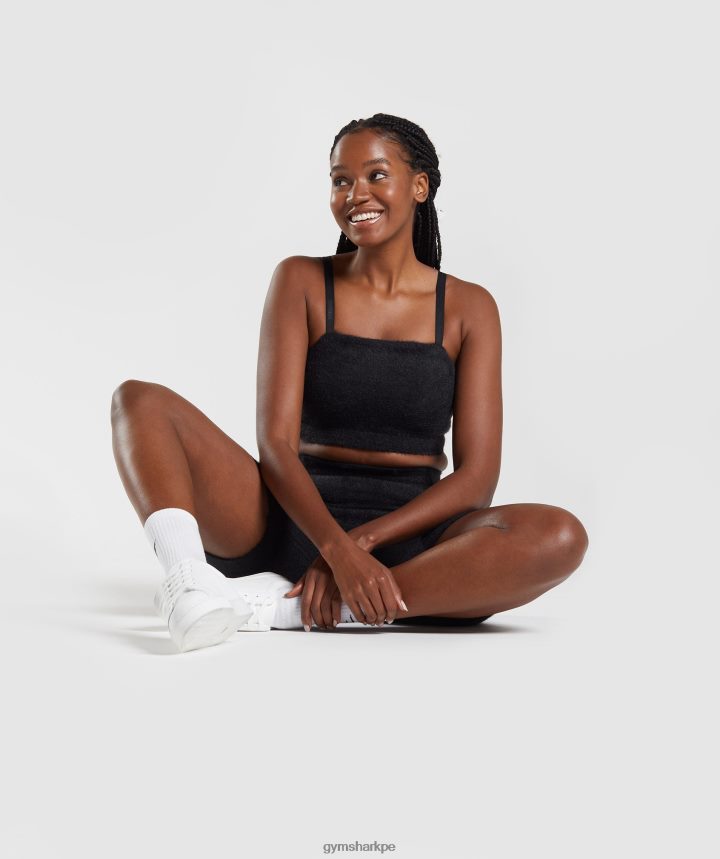 Gymsharkbandeau de punto con pestañas whitney mujer negro PFTJ2N143 ropa