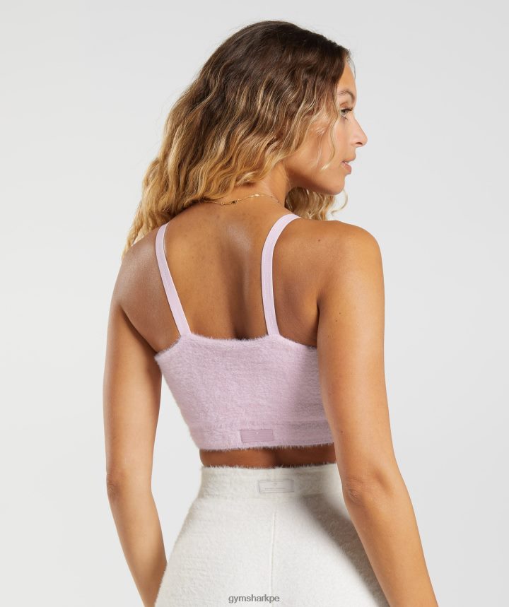 Gymsharkbandeau de punto con pestañas whitney mujer pétalo prensado rosa PFTJ2N226 ropa