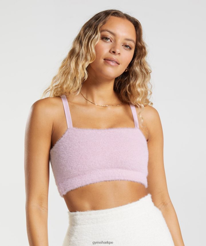 Gymsharkbandeau de punto con pestañas whitney mujer pétalo prensado rosa PFTJ2N226 ropa