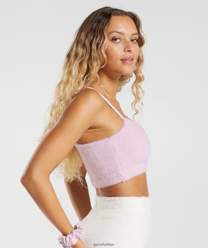 Gymsharkbandeau de punto con pestañas whitney mujer pétalo prensado rosa PFTJ2N226 ropa