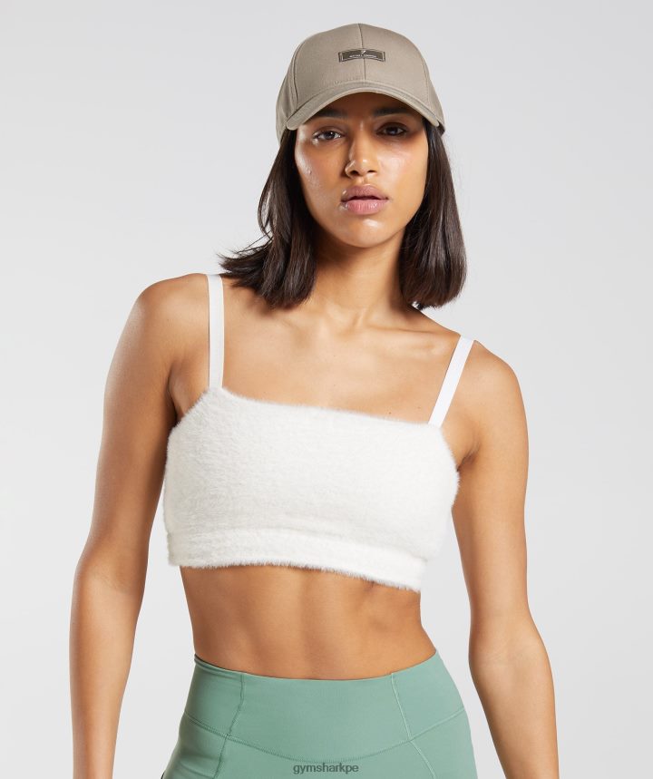 Gymsharkbandeau de punto con pestañas whitney mujer tragaluz blanco PFTJ2N165 ropa