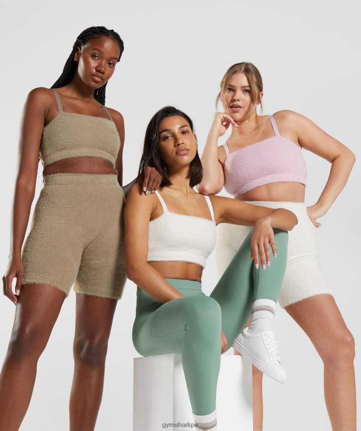 Gymsharkbandeau de punto con pestañas whitney mujer tragaluz blanco PFTJ2N165 ropa