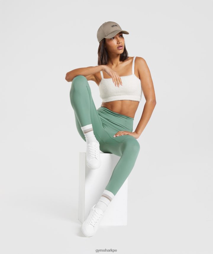 Gymsharkbandeau de punto con pestañas whitney mujer tragaluz blanco PFTJ2N165 ropa