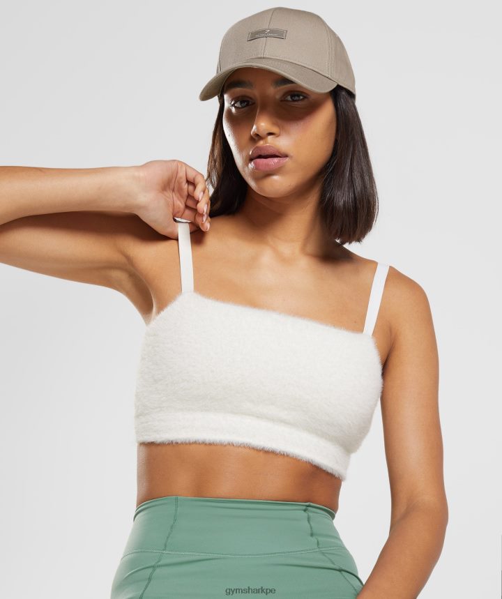 Gymsharkbandeau de punto con pestañas whitney mujer tragaluz blanco PFTJ2N165 ropa