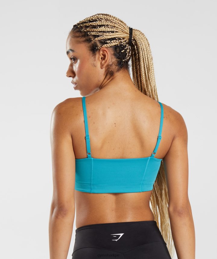 Gymsharksujetador deportivo bandeau mujer cometa azul PFTJ2N114 ropa