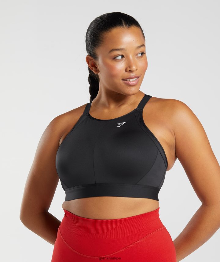Gymsharksujetador deportivo con cuello alto y soporte alto mujer negro PFTJ2N184 ropa