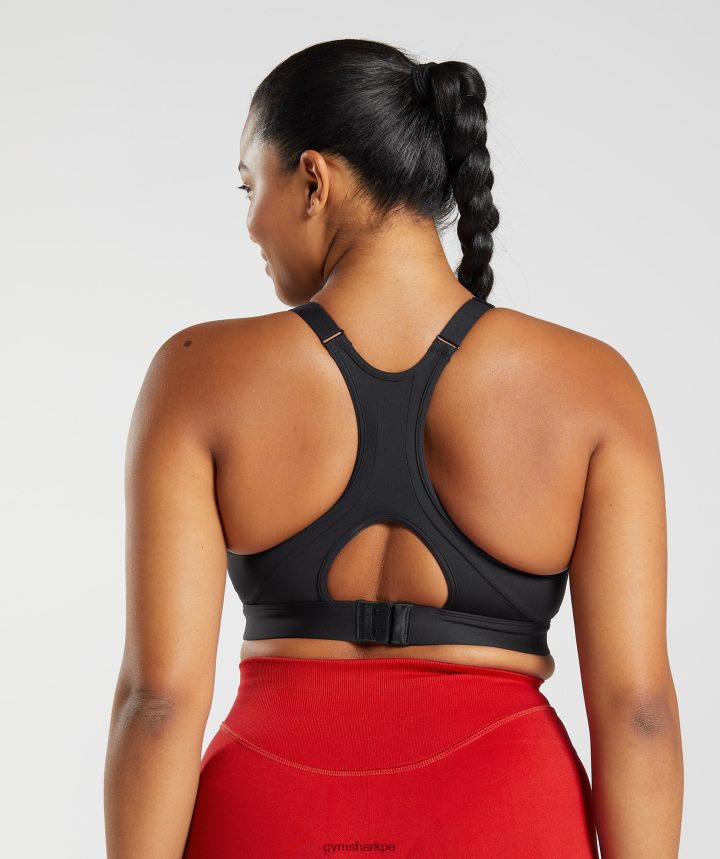 Gymsharksujetador deportivo con cuello alto y soporte alto mujer negro PFTJ2N184 ropa