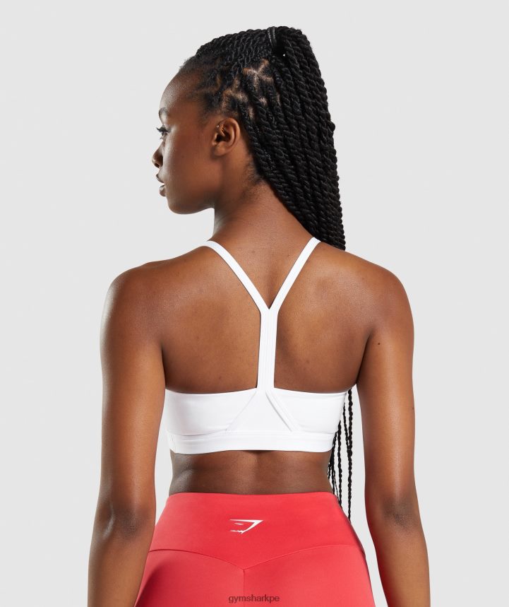Gymsharksujetador deportivo con cuello en v mujer blanco PFTJ2N211 ropa
