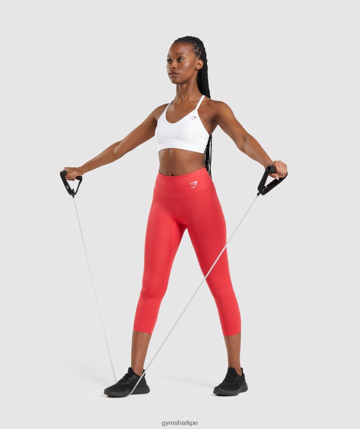 Gymsharksujetador deportivo con cuello en v mujer blanco PFTJ2N211 ropa