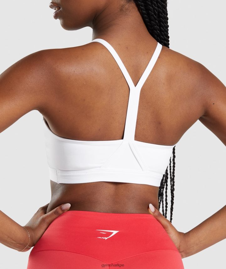 Gymsharksujetador deportivo con cuello en v mujer blanco PFTJ2N211 ropa