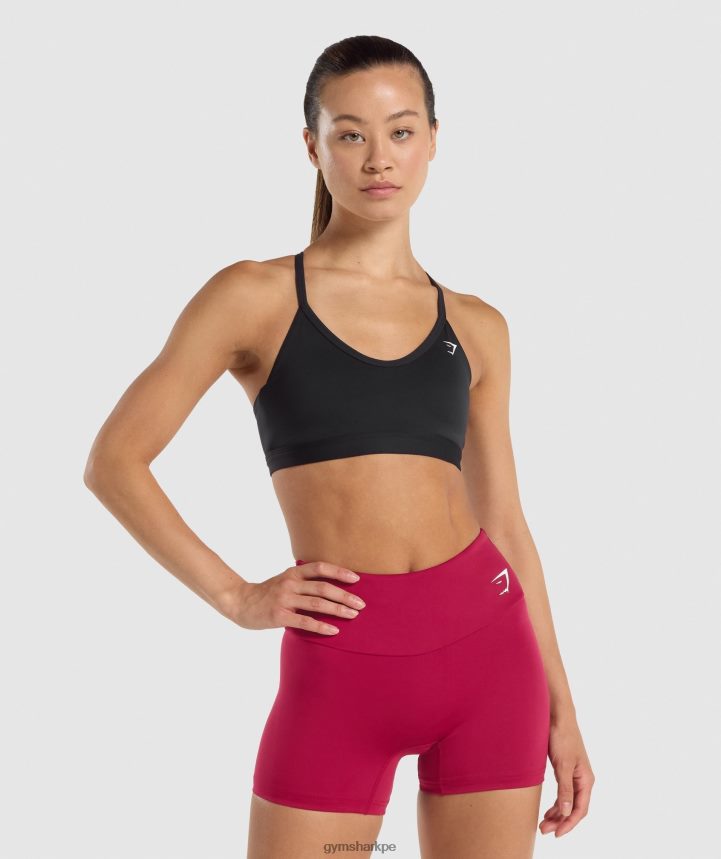 Gymsharksujetador deportivo con cuello en v mujer negro PFTJ2N206 ropa