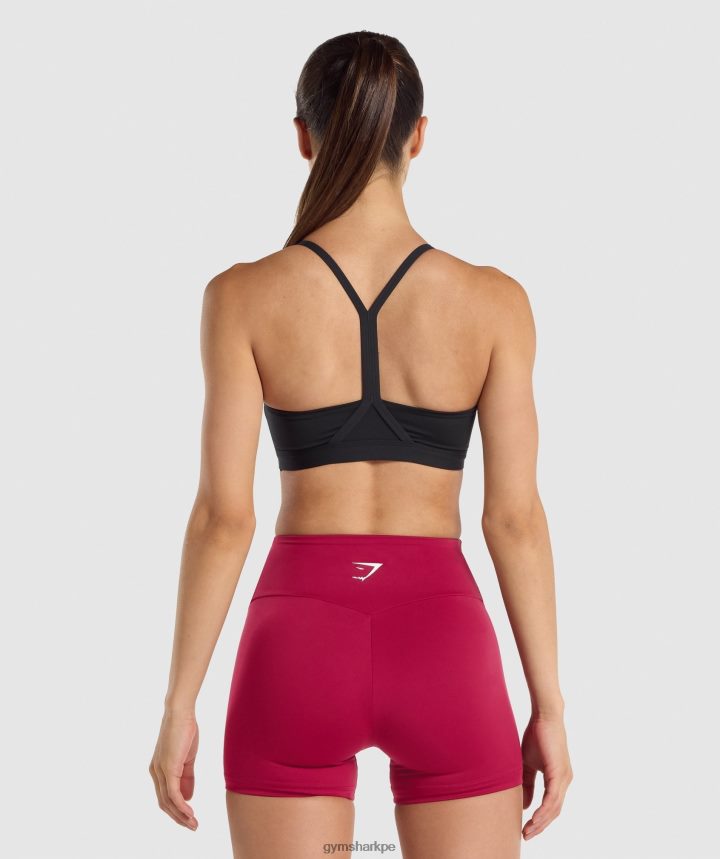 Gymsharksujetador deportivo con cuello en v mujer negro PFTJ2N206 ropa