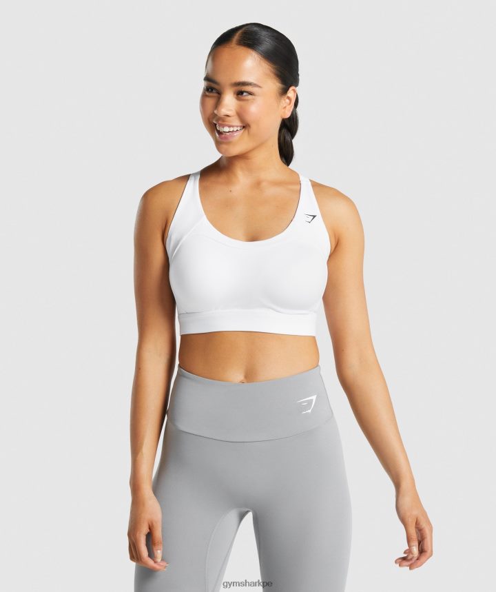 Gymsharksujetador deportivo con espalda de nadador mujer blanco PFTJ2N233 ropa