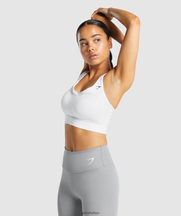 Gymsharksujetador deportivo con espalda de nadador mujer blanco PFTJ2N233 ropa
