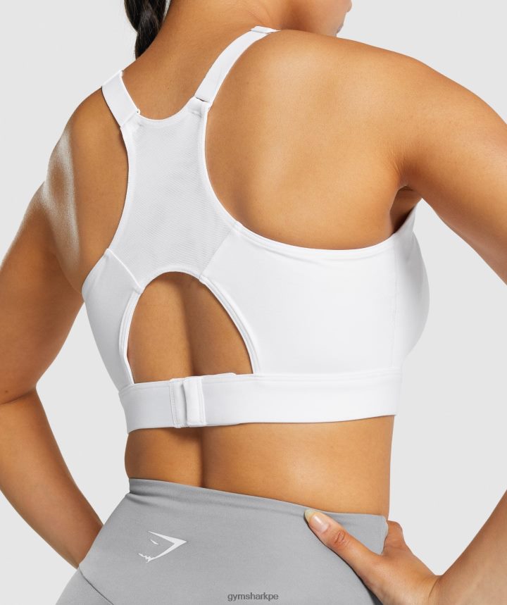 Gymsharksujetador deportivo con espalda de nadador mujer blanco PFTJ2N233 ropa