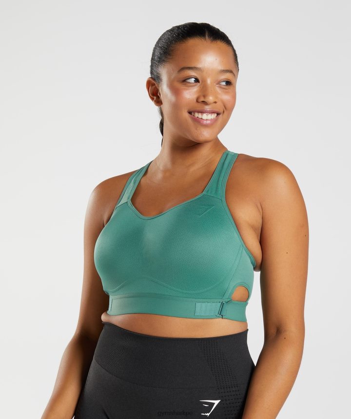 Gymsharksujetador deportivo con espalda nadadora mujer hoya verde PFTJ2N178 ropa