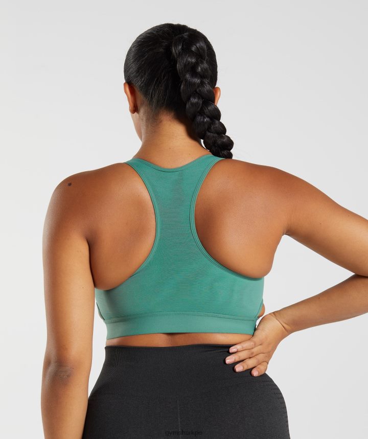 Gymsharksujetador deportivo con espalda nadadora mujer hoya verde PFTJ2N178 ropa