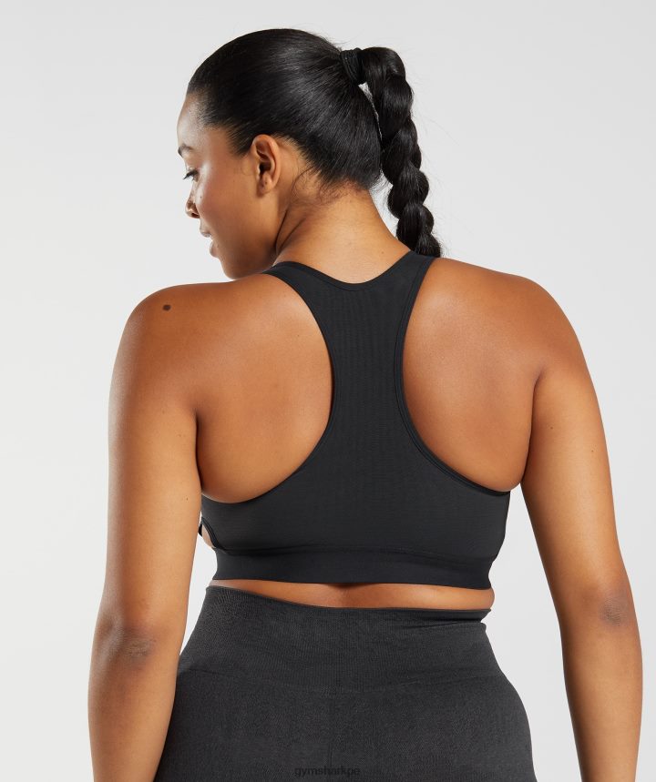 Gymsharksujetador deportivo con espalda nadadora mujer negro PFTJ2N147 ropa