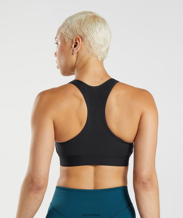 Gymsharksujetador deportivo con espalda nadadora mujer negro PFTJ2N147 ropa