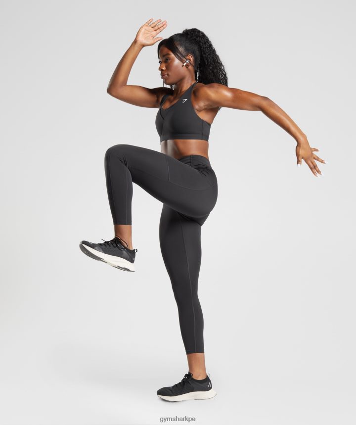 Gymsharksujetador deportivo cruzado mujer negro PFTJ2N125 ropa
