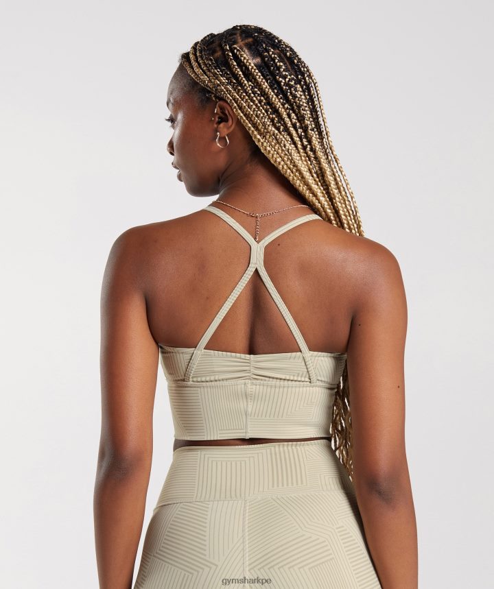 Gymsharksujetador deportivo de palangre elevate mujer marrón arena PFTJ2N189 ropa