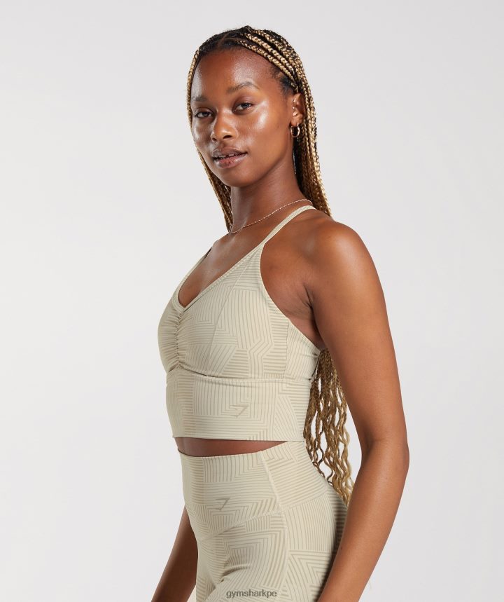 Gymsharksujetador deportivo de palangre elevate mujer marrón arena PFTJ2N189 ropa
