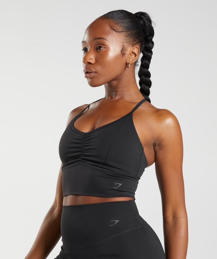 Gymsharksujetador deportivo de palangre elevate mujer negro PFTJ2N137 ropa