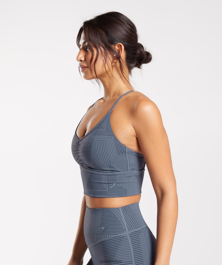 Gymsharksujetador deportivo de palangre elevate mujer noche azul PFTJ2N182 ropa
