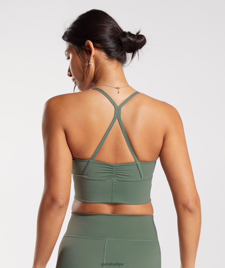 Gymsharksujetador deportivo de palangre elevate mujer sauce verde PFTJ2N123 ropa