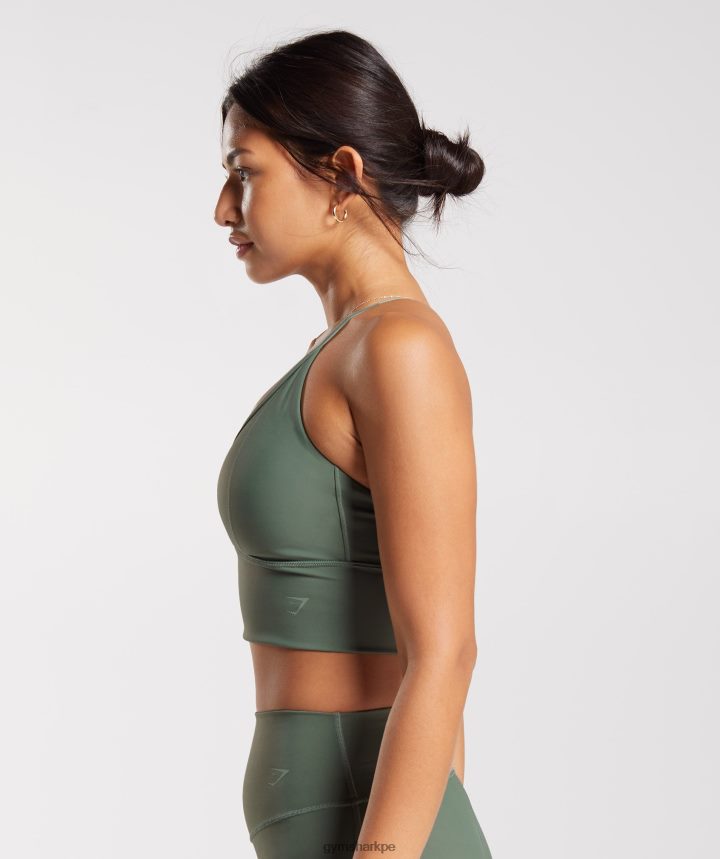 Gymsharksujetador deportivo de palangre elevate mujer sauce verde PFTJ2N123 ropa