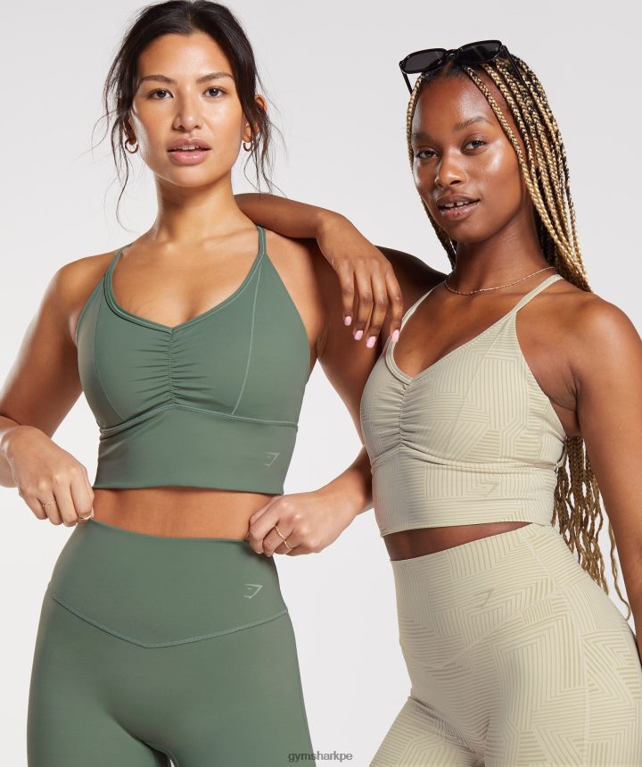 Gymsharksujetador deportivo de palangre elevate mujer sauce verde PFTJ2N123 ropa