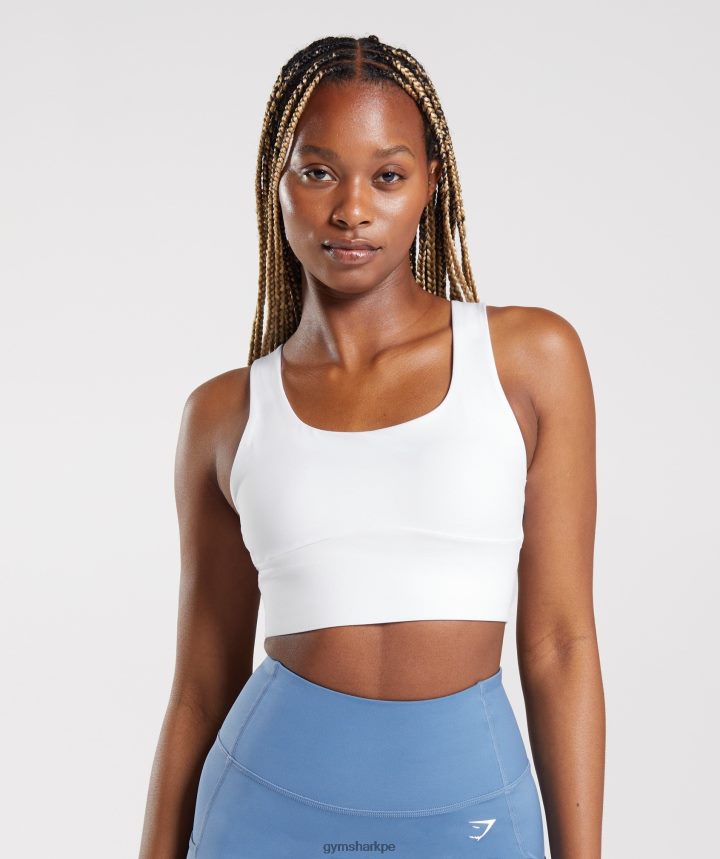 Gymsharksujetador deportivo de palangre mujer blanco PFTJ2N128 ropa